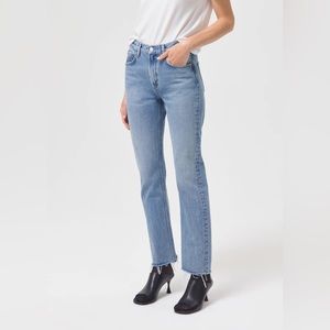 AGOLDE JEANS - CHERIE HIGH-RISE STRAIGHT IN TONE